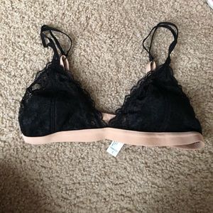Size small black and beige bralette